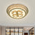 Round Great Room Light Fixture Modern Clear Crystal Blocks LED Nickel Flush Mount Lamp with Heart Design Nickel Clearhalo 'Ceiling Lights' 'Close To Ceiling Lights' 'Close to ceiling' 'Flush mount' Lighting' 1425627