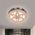 LED Round Flushmount Light Contemporary Stainless-Steel Finish Clear Crystal Blocks Ceiling Lamp with Flower Pattern - Stainless-Steel - Clearhalo - 'Ceiling Lights' - 'Close To Ceiling Lights' - 'Close to ceiling' - 'Flush mount' - Lighting' - 1425631
