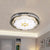 Cut Crystal Blocks LED Lighting Fixture Modern Stainless-Steel Floral Bedroom Flush Ceiling Light