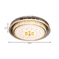 Clear Crystal Blocks Circular Flushmount Modern Bedchamber LED Ceiling Lamp in Stainless-Steel Clearhalo 'Ceiling Lights' 'Close To Ceiling Lights' 'Close to ceiling' 'Flush mount' Lighting' 1425835