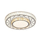 LED Clear Beveled Crystal Blocks Light Fixture Modern Stainless-Steel Round Great Room Flush Mount Fixture Clearhalo 'Ceiling Lights' 'Close To Ceiling Lights' 'Close to ceiling' 'Flush mount' Lighting' 1425907