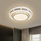LED Clear Beveled Crystal Blocks Light Fixture Modern Stainless-Steel Round Great Room Flush Mount Fixture Clearhalo 'Ceiling Lights' 'Close To Ceiling Lights' 'Close to ceiling' 'Flush mount' Lighting' 1425910