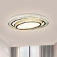 Black Finish LED Flushmount Light Modern Clear Rectangular-Cut Crystals Oval Ceiling Fixture Clearhalo 'Ceiling Lights' 'Close To Ceiling Lights' 'Close to ceiling' 'Flush mount' Lighting' 1425930