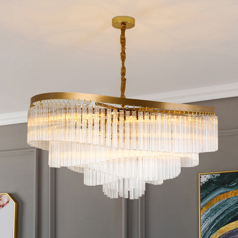 Spiral Clear Crystal Prisms Chandelier Light Contemporary 10/11 Bulbs Living Room Suspension Pendant, 21.5"/30" Wide Clearhalo 'Ceiling Lights' 'Chandeliers' 'Clear' 'Industrial' 'Modern Chandeliers' 'Modern' 'Tiffany' 'Traditional Chandeliers' Lighting' 1426033