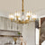 6/8 Bulbs Crooked Arm Ceiling Chandelier Contemporary Gold Clear Crystal Shade Hanging Light Kit 6 Gold Clearhalo 'Ceiling Lights' 'Chandeliers' 'Modern Chandeliers' 'Modern' Lighting' 1426054