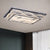 Rectangle Clear Crystals Ceiling Light Contemporary LED Bedchamber Flushmount in Stainless-Steel with Note Pattern - Stainless-Steel - Clearhalo - 'Ceiling Lights' - 'Close To Ceiling Lights' - 'Close to ceiling' - 'Flush mount' - Lighting' - 1426424