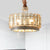Drum Dinning Room Hanging Lamp Contemporary Clear Cut Crystal Blocks 6 Heads Gray Finish Chandelier Grey Clearhalo 'Ceiling Lights' 'Chandeliers' 'Modern Chandeliers' 'Modern' Lighting' 1426676