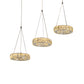 Modern 3-Ring Multi Suspension Pendant Clear Rectangular-Cut Crystals LED Plug in Swag Light in Stainless-Steel Clearhalo 'Ceiling Lights' 'Modern Pendants' 'Modern' 'Pendant Lights' 'Pendants' Lighting' 1426746