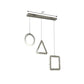 Clear Crystals Stainless-Steel Multi Ceiling Lamp Geometric Contemporary LED Pendant Lighting, Linear/Round Canopy Clearhalo 'Ceiling Lights' 'Modern Pendants' 'Modern' 'Pendant Lights' 'Pendants' Lighting' 1426756