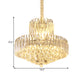 Modern 6/8 Bulbs Drop Pendant with Clear Crystal Rectangle Shade Gold Conical Chandelier Light Fixture Clearhalo 'Ceiling Lights' 'Chandeliers' 'Clear' 'Industrial' 'Modern Chandeliers' 'Modern' 'Tiffany' 'Traditional Chandeliers' Lighting' 1426876