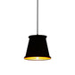 1 Bulb Pendant Light with Tapered Shade Metallic Vintage Style Dining Room Suspension Light in Black/White/Bronze Clearhalo 'Ceiling Lights' 'Modern Pendants' 'Modern' 'Pendant Lights' 'Pendants' Lighting' 142703
