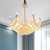 Dome Crystal Balls Chandelier Lighting Contemporary 6-Bulb Gold Ceiling Pendant Lamp Fixture Gold White Clearhalo 'Ceiling Lights' 'Chandeliers' 'Modern Chandeliers' 'Modern' Lighting' 1427059