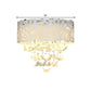 8/12-Head/LED Conical Flush Light Contemporary Crystal Drop Close to Ceiling Lighting in White, 18"/23.5"/12.5" Wide Clearhalo 'Ceiling Lights' 'Close To Ceiling Lights' 'Close to ceiling' 'Flush mount' Lighting' 1427242