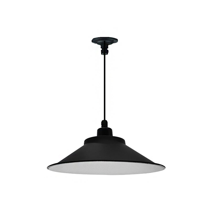 12"/14" Dia 1 Head Hanging Ceiling Light with Cone Shade Metal Industrial Indoor Pendant Light in Black Clearhalo 'Art Deco Pendants' 'Black' 'Cast Iron' 'Ceiling Lights' 'Ceramic' 'Crystal' 'Industrial Pendants' 'Industrial' 'Metal' 'Middle Century Pendants' 'Pendant Lights' 'Pendants' 'Rustic Pendants' 'Tiffany' Lighting' 142811