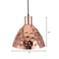 Dimpled Conic Metal Suspended Light Industrial 1 Light Restaurant Pendant Lamp with Hanging Cord in Rose Gold Clearhalo 'Ceiling Lights' 'Modern Pendants' 'Modern' 'Pendant Lights' 'Pendants' Lighting' 142909