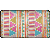 Banded Geometric Southwestern Rug Colorful Polyester Carpet with floral Anti-Slip Backing Power Loom Indoor Area Rug Clearhalo 'Area Rug' 'Rugs' 'Southwestern' Rug' 1429143