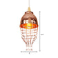 Rose Gold Bowl/Globe/Bottle Shade Pendant Light Vintage Metallic 1 Light Living Room Ceiling Light with Wire Cage Clearhalo 'Ceiling Lights' 'Modern Pendants' 'Modern' 'Pendant Lights' 'Pendants' Lighting' 142918