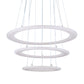 Simple Ring Chandelier Light Acrylic LED 3 Lights Bedroom Ceiling Drop Pendant in Warm/White Light Clearhalo 'Ceiling Lights' 'Chandeliers' 'Modern Chandeliers' 'Modern' Lighting' 142924