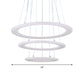 Simple Ring Chandelier Light Acrylic LED 3 Lights Bedroom Ceiling Drop Pendant in Warm/White Light Clearhalo 'Ceiling Lights' 'Chandeliers' 'Modern Chandeliers' 'Modern' Lighting' 142925