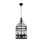 3/6 Bulbs Bird Cage Hanging Light with Candle Creative Industrial Style Black Metallic Chandelier Lamp for Bedroom Clearhalo 'Cast Iron' 'Ceiling Lights' 'Chandeliers' 'Industrial Chandeliers' 'Industrial' 'Metal' 'Middle Century Chandeliers' 'Rustic Chandeliers' 'Tiffany' Lighting' 1429460