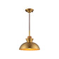 1 Light Cone/Dome Shade Hanging Light Industrial Style Brass Finish Metallic Ceiling Fixture for Foyer Clearhalo 'Ceiling Lights' 'Modern Pendants' 'Modern' 'Pendant Lights' 'Pendants' Lighting' 142954
