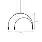 2/3/5 Lights Arched Pendant Lighting Contemporary Metal Black LED Suspension Light for Bar Clearhalo 'Ceiling Lights' 'Modern Pendants' 'Modern' 'Pendant Lights' 'Pendants' Lighting' 142985