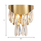 Crystal Drip Teardrop Wall Lighting Contemporary 2 Bulbs Surface Wall Sconce in Gold for Indoor Clearhalo 'Modern wall lights' 'Modern' 'Wall Lamps & Sconces' 'Wall Lights' Lighting' 1431086
