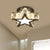 LED Hallway Flush Light Fixture Modern Chrome Close to Ceiling Lighting with Star/Loving Heart Crystal Prisms Shade Chrome Star Clearhalo 'Ceiling Lights' 'Close To Ceiling Lights' 'Close to ceiling' 'Flush mount' Lighting' 1431355