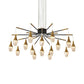 7/13/16-Head LED Chandelier Postmodern Burst Design Crystal Raindrop Ceiling Light in Gold Clearhalo 'Ceiling Lights' 'Chandeliers' 'Modern Chandeliers' 'Modern' Lighting' 1432005
