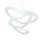 Heart-Shaped Chandelier Light Simple Acrylic LED 1/2/3-Head Living Room Ceiling Drop Pendant in Warm/White Light Clearhalo 'Ceiling Lights' 'Chandeliers' 'Modern Chandeliers' 'Modern' Lighting' 143205
