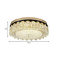Clear Crystal Tambour Ceiling Lamp Simplicity Bedroom LED Flush-Mount Light Fixture Clearhalo 'Ceiling Lights' 'Close To Ceiling Lights' 'Close to ceiling' 'Flush mount' Lighting' 1432133