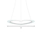 Heart-Shaped Chandelier Light Simple Acrylic LED 1/2/3-Head Living Room Ceiling Drop Pendant in Warm/White Light Clearhalo 'Ceiling Lights' 'Chandeliers' 'Modern Chandeliers' 'Modern' Lighting' 143214
