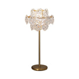 Single-Bulb Night Stand Lamp Postmodern Bedroom Table Light with Snowflake Crystal Shade in Gold Clearhalo 'Lamps' 'Table Lamps' Lighting' 1432586