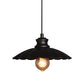 Metallic Black Pendant Lamp Scalloped Shade 1 Light Retro Style Hanging Ceiling Light for Kitchen Clearhalo 'Ceiling Lights' 'Modern Pendants' 'Modern' 'Pendant Lights' 'Pendants' Lighting' 143274
