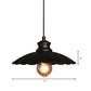 Metallic Black Pendant Lamp Scalloped Shade 1 Light Retro Style Hanging Ceiling Light for Kitchen Clearhalo 'Ceiling Lights' 'Modern Pendants' 'Modern' 'Pendant Lights' 'Pendants' Lighting' 143276