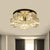 Black Canopy 5/6 Bulbs Flush Mount Contemporary Clear Crystal Cubic Shade Ceiling Light Fixture with Flower Draping - 5 - Black - Clearhalo - 'Ceiling Lights' - 'Close To Ceiling Lights' - 'Close to ceiling' - 'Flush mount' - Lighting' - 1432773