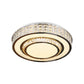 Faceted Crystals Chrome Flush Light Fixture Circular LED Contemporary Close to Ceiling Lamp Clearhalo 'Ceiling Lights' 'Close To Ceiling Lights' 'Close to ceiling' 'Flush mount' Lighting' 1432850