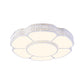 Floral Parlor Flush Mount Modern Beveled Crystal Blocks LED White Ceiling Lighting in White/Warm Light, 8.5"/19.5" Width Clearhalo 'Ceiling Lights' 'Close To Ceiling Lights' 'Close to ceiling' 'Flush mount' Lighting' 1432937