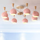 Macaron 3/6/8-Light Ceiling Lamp with Acrylic Shade Pink/Yellow/Blue Dome Semi Flush Pendant Clearhalo 'Ceiling Lights' 'Close To Ceiling Lights' 'Close to ceiling' 'Semi-flushmount' Lighting' 1433774