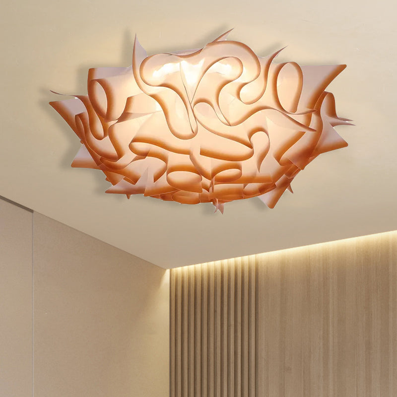 Acrylic Bloom Flush Ceiling Lamp Contemporary Led Ceiling Light Fixture in Blue/Brown/Orange Clearhalo 'Ceiling Lights' 'Close To Ceiling Lights' 'Close to ceiling' 'Flush mount' Lighting' 1434152