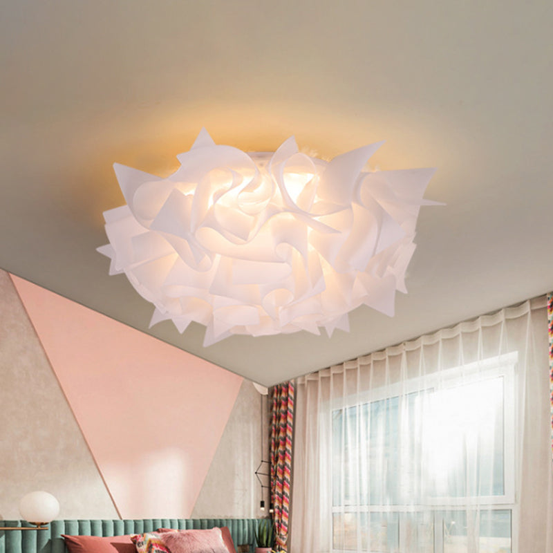 Acrylic Bloom Flush Ceiling Lamp Contemporary Led Ceiling Light Fixture in Blue/Brown/Orange Clearhalo 'Ceiling Lights' 'Close To Ceiling Lights' 'Close to ceiling' 'Flush mount' Lighting' 1434156