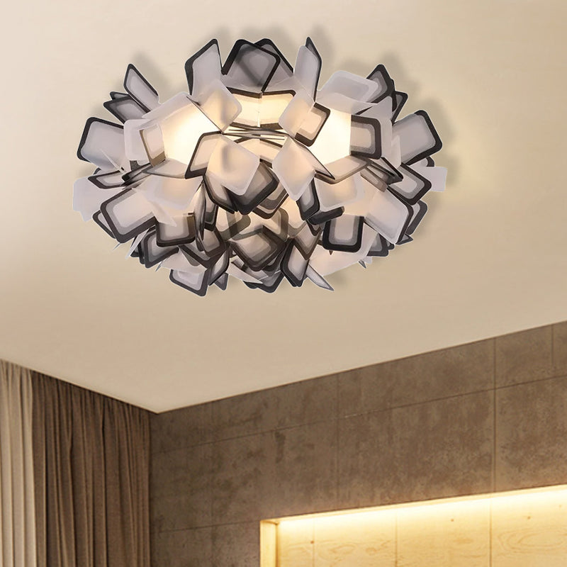 Art Deco Sinuous Flushmount Light with Acrylic Shade Led Bedroom Flush Lighting Clearhalo 'Ceiling Lights' 'Close To Ceiling Lights' 'Close to ceiling' 'Flush mount' Lighting' 1434158