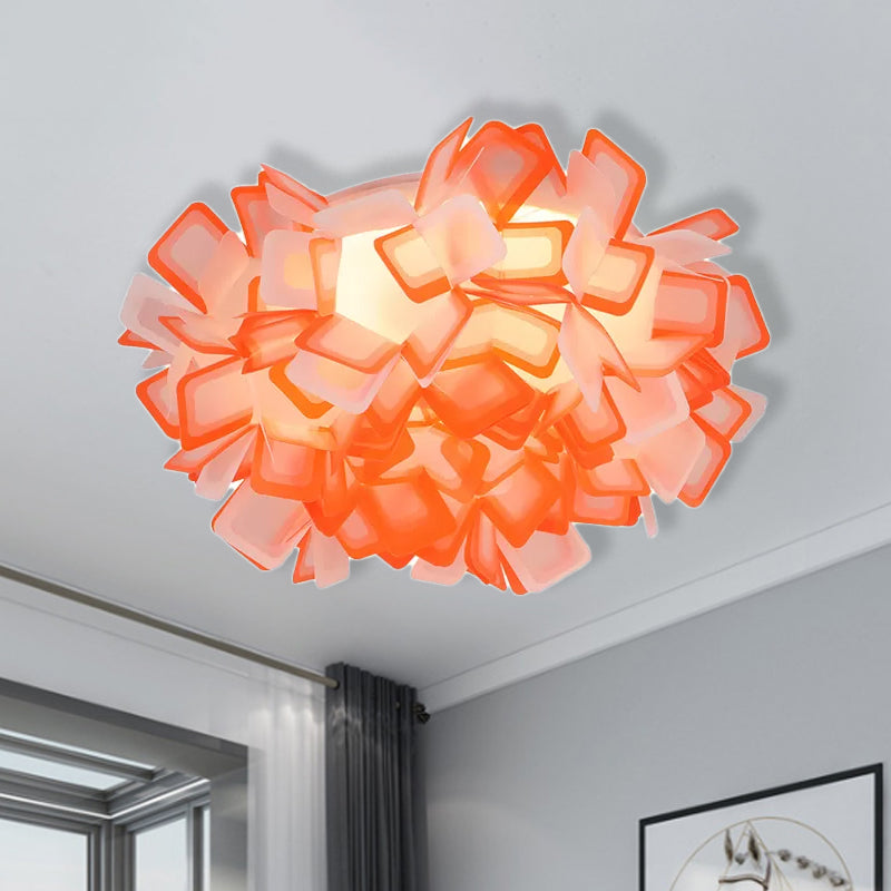Art Deco Sinuous Flushmount Light with Acrylic Shade Led Bedroom Flush Lighting Clearhalo 'Ceiling Lights' 'Close To Ceiling Lights' 'Close to ceiling' 'Flush mount' Lighting' 1434159