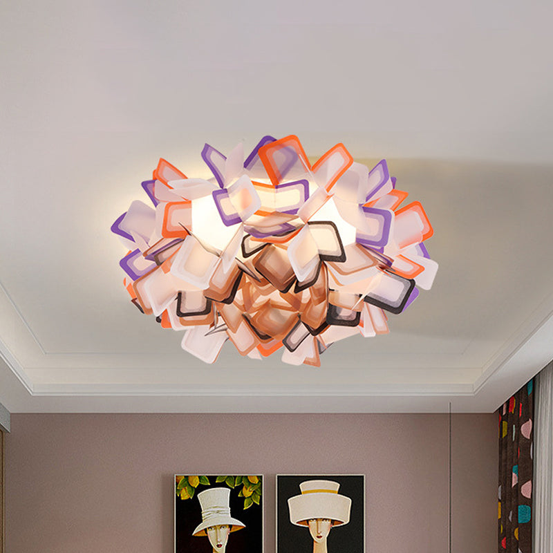 Art Deco Sinuous Flushmount Light with Acrylic Shade Led Bedroom Flush Lighting Clearhalo 'Ceiling Lights' 'Close To Ceiling Lights' 'Close to ceiling' 'Flush mount' Lighting' 1434160