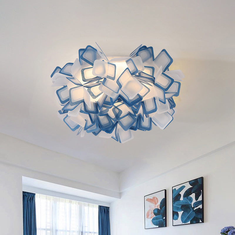 Art Deco Sinuous Flushmount Light with Acrylic Shade Led Bedroom Flush Lighting Clearhalo 'Ceiling Lights' 'Close To Ceiling Lights' 'Close to ceiling' 'Flush mount' Lighting' 1434162