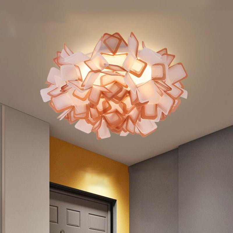Art Deco Sinuous Flushmount Light with Acrylic Shade Led Bedroom Flush Lighting Clearhalo 'Ceiling Lights' 'Close To Ceiling Lights' 'Close to ceiling' 'Flush mount' Lighting' 1434164