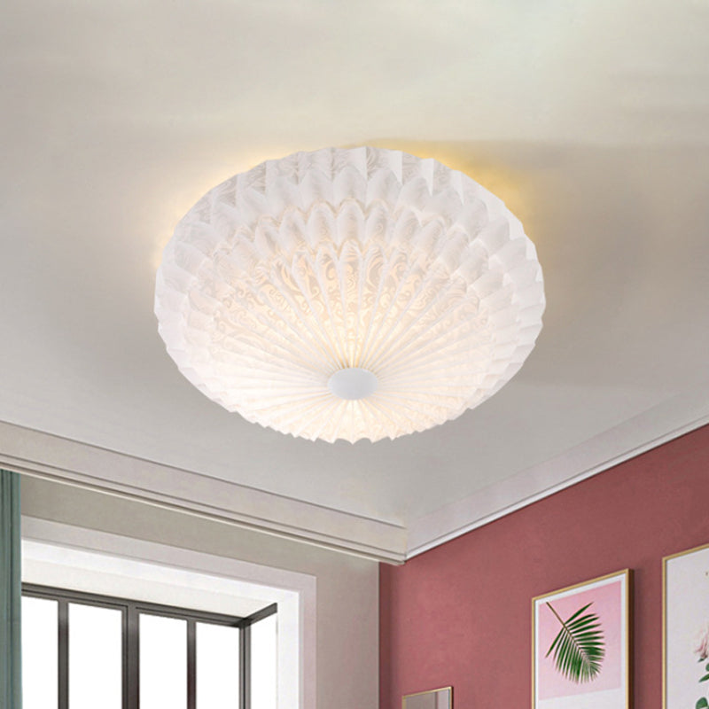White Acrylic Flush Lighting with Dome Shade Integrated 21"/26" Wide 1 Light Modern Led Indoor Flush Mount Light Clearhalo 'Ceiling Lights' 'Close To Ceiling Lights' 'Close to ceiling' 'Flush mount' Lighting' 1434172