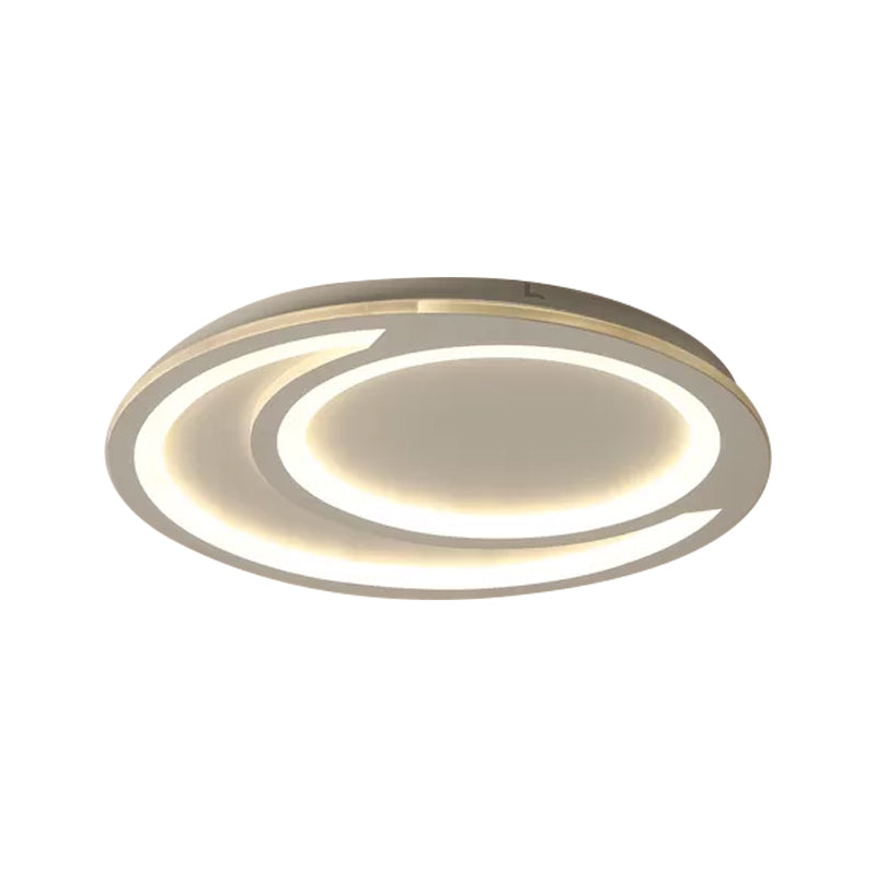 White Ripple Flush Lighting Modern Simple Metal Led Flushmount Light, 16"/19.5"/23.5" Wide Clearhalo 'Ceiling Lights' 'Close To Ceiling Lights' 'Close to ceiling' 'Flush mount' Lighting' 1434222