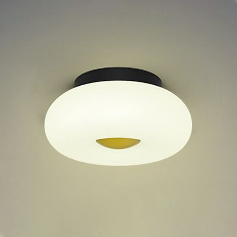 White Circular Semi Flush Ceiling Light 1/3/5 Heads Contemporary Acrylic Ceiling Lamp for Living Room Clearhalo 'Ceiling Lights' 'Close To Ceiling Lights' 'Close to ceiling' 'Semi-flushmount' Lighting' 1434241
