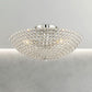 Clear K9 Crystal Bowl Semi Ceiling Flush Mount Contemporary Triple Light Chrome Close to Ceiling Light Clearhalo 'Ceiling Lights' 'Close To Ceiling Lights' 'Close to ceiling' 'Semi-flushmount' Lighting' 1434265